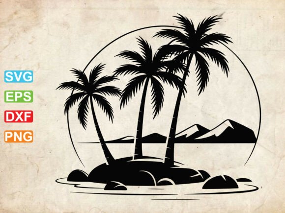 Beach Sunset SVG: A Versatile Graphic for Crafts and Nature-Inspired Design