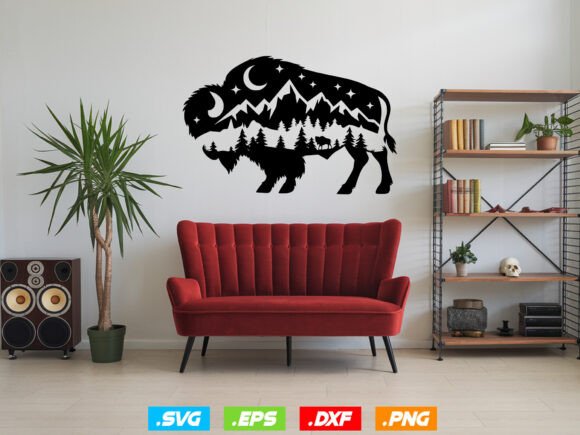 Buffalo SVG Design for Crafts: A Versatile Graphic Asset