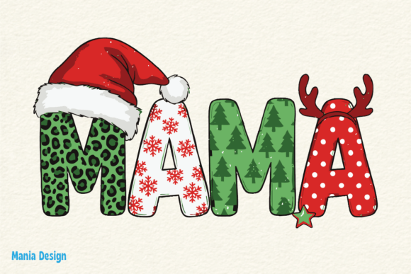 Christmas Mama Claus PNG Deer Winter Mom for Crafts and Graphics