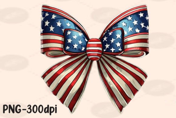 Coquette Bow USA Flag 4th of July PNG: A Festive Graphic Design Freebie for Local Branding