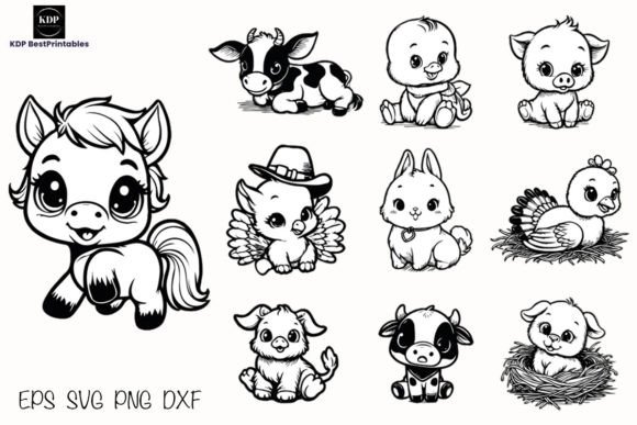 Farm Animals SVG Bundle: A Cute and Commercial Illustration Asset