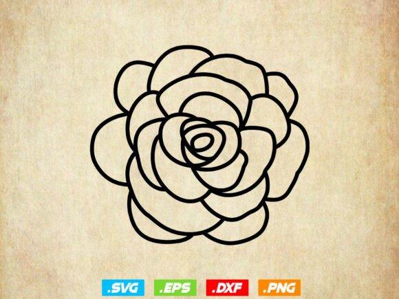 Flower Outline SVG and Doodle Line Art for Crafts & Graphics