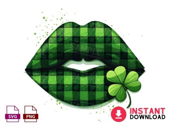 Green Lips St. Patrick's Day Clipart: A Playful Embroidery Design Review