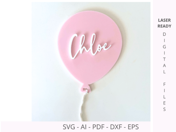 Kids Baby Name Balloon Shape Cut Files: A Laser-Cutting Freebie for Creative Publishers