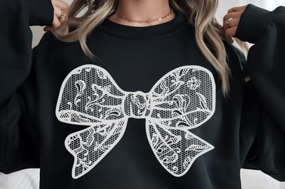 Lace Coquette Bow Png: A Delicate Design for Select Embroidery Projects