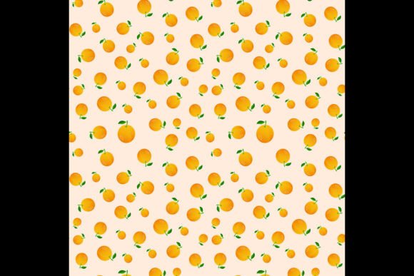 Orange Fruits Pattern Design: A Vibrant Graphic Asset for Creative Content