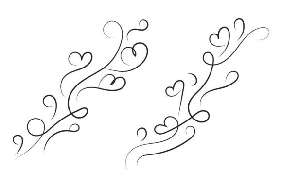 Ornate Heart Swirls: A Decorative Design Asset for Modern Content Publishing