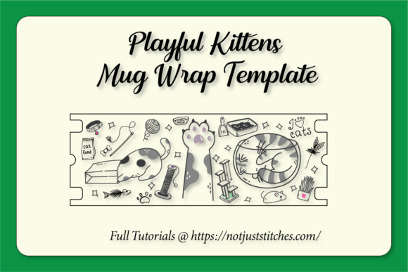 Playful Kittens Mug Wrap Review for Real Embroidery Projects