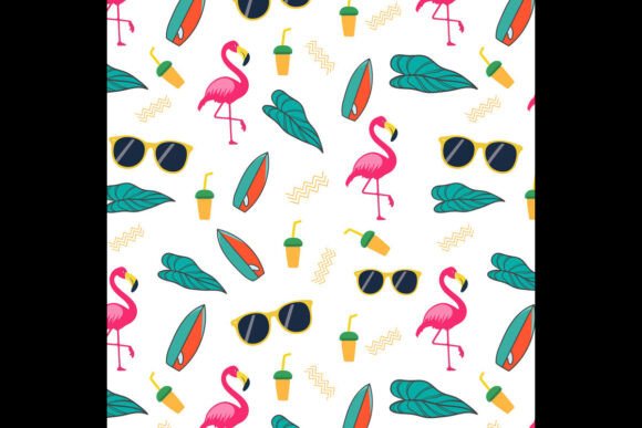 Playful Summer Pattern Design: A Versatile Graphic Asset for Creative Campaigns