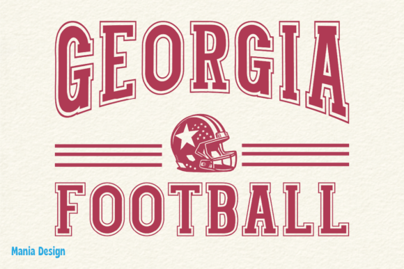 Retro Georgia Football SVG Graphic for Crafts and Branding