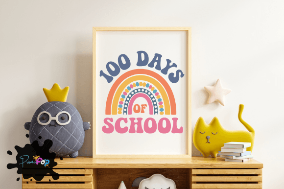 Retro Rainbow Art: A Bold Graphic Design Asset for Creative Branding