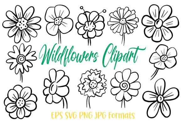 Spring Flower Illustration Wildflowers: A Versatile Graphic Design Asset for Modern Branding