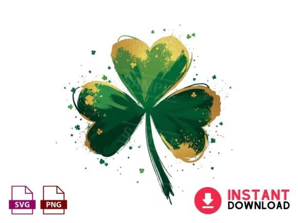 St. Patrick’s Day PNG Brushstroke Shamrock: A Design Asset for Content Creators