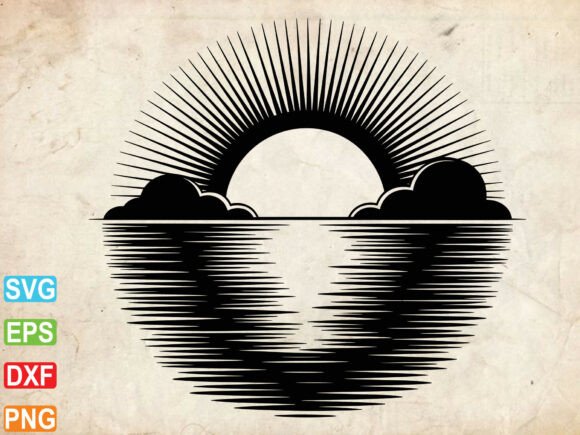 Sunrise Svg Silhouette: A Versatile Graphic Design Asset for Creative Branding