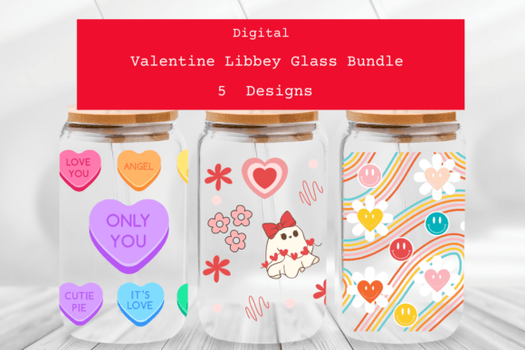 Valentines Libbey Glass Can SVG: A Graphic Design Asset for Creative Bloggers and Publishers