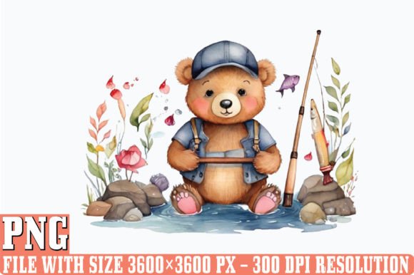 Watercolor Fishing Baby Clipart: A Versatile Freebie for Branding and Marketing